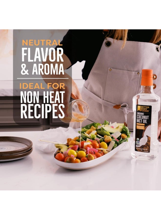 BetterBody Foods Organic Coconut MCT Oil 16.9oz - Energy Boosting- Keto-Friendly - C8 & C10 - Gluten Free - 500ML - Image 2